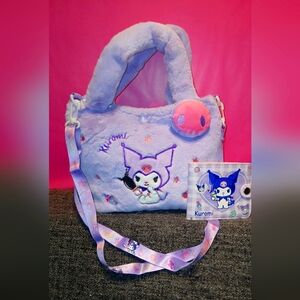 Hello kitty- Kuromi Plush Purse and Wallet Set